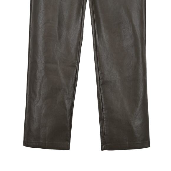 Aritzia Wilfred The Melina Pant Vegan Leather In Rich Mocha Brown Size 4 - Picture 5 of 7